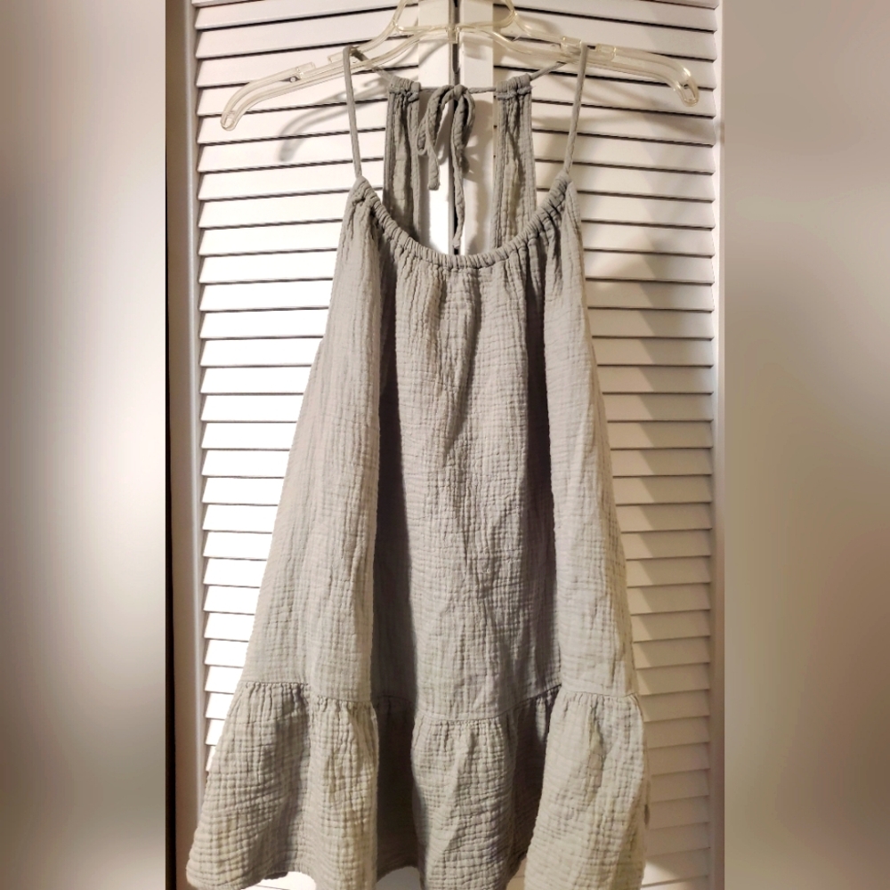 Xhilaration Sage Halter Dress Sz L